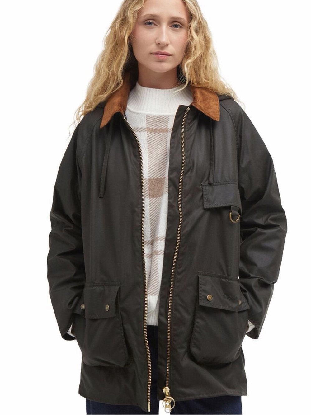 Barbour NEW with Tags Olive Green Highclere Waxed Jacket US Size 12